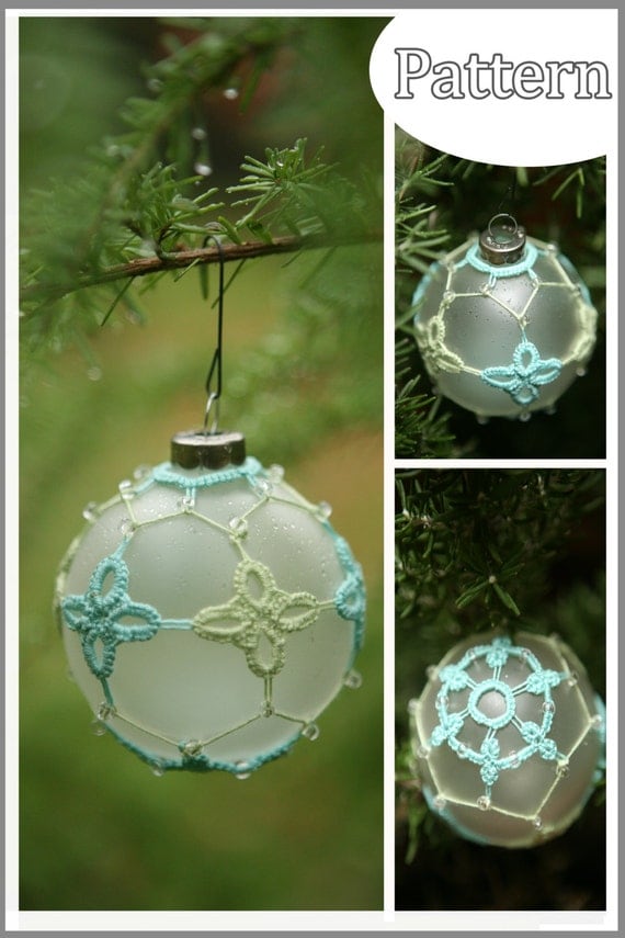 PatternNeedle Tatting Christmas Ornament Tatted TwoTone