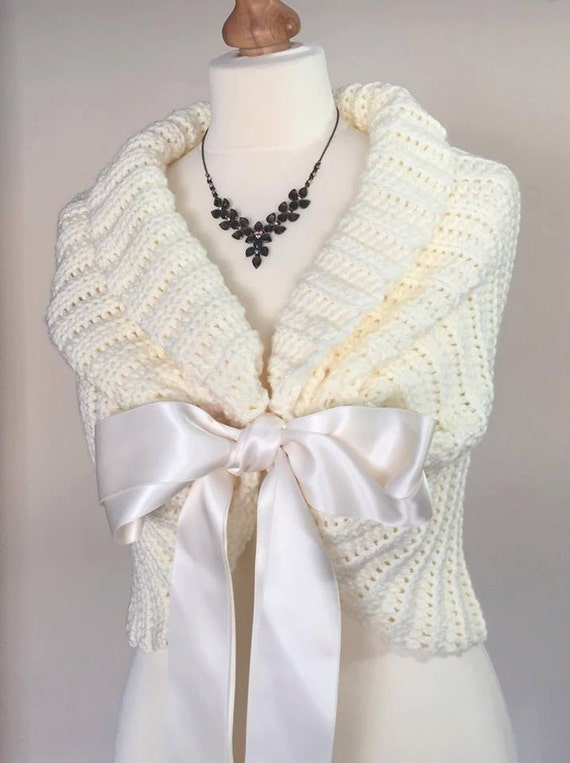 Ivory Shawl Spring Wedding Shawl Bridal Cape Bridal Shawl