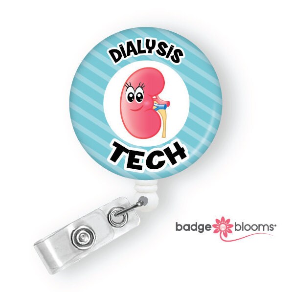 Kelly Kidney Dialysis Tech Gifts Cute Badge Reels