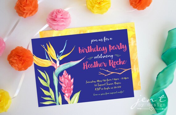 Tropical Party Invitations