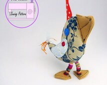 Unique bird sewing pattern related items | Etsy