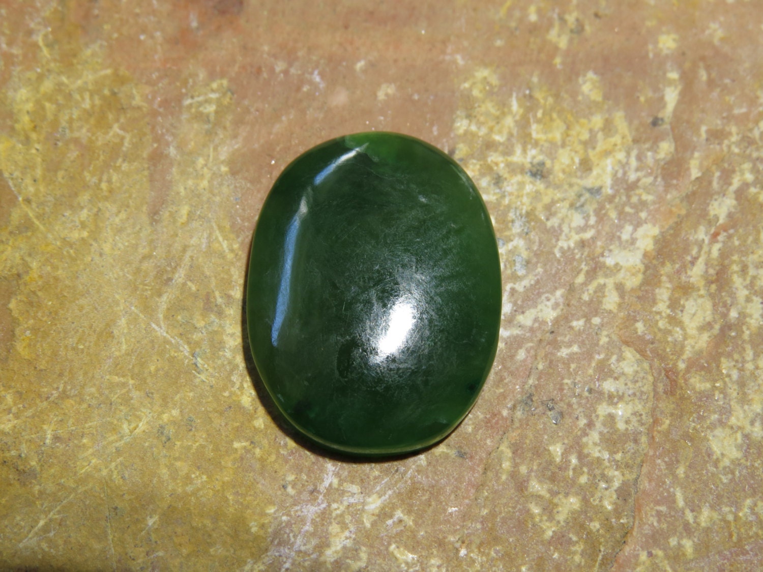 Dark Green Yukon Alaskan Jade Jadeite Cabochon