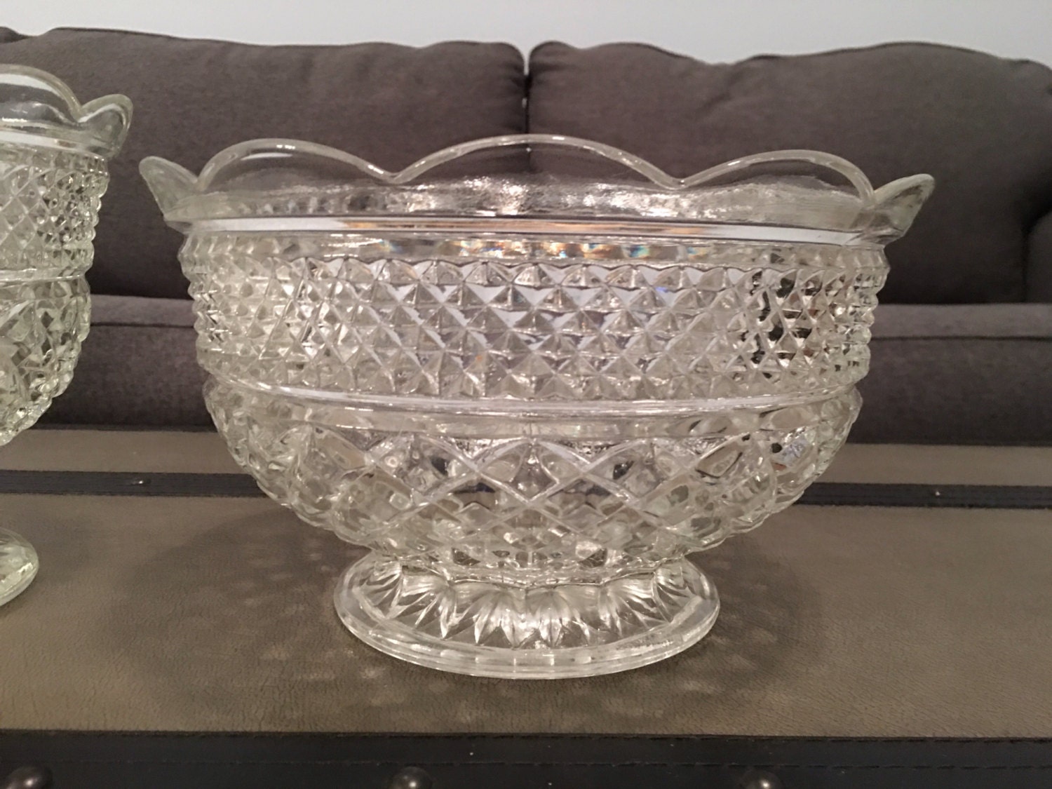 Wexford Fruit Bowl Large Wexford Footed Bowl Anchor Hocking