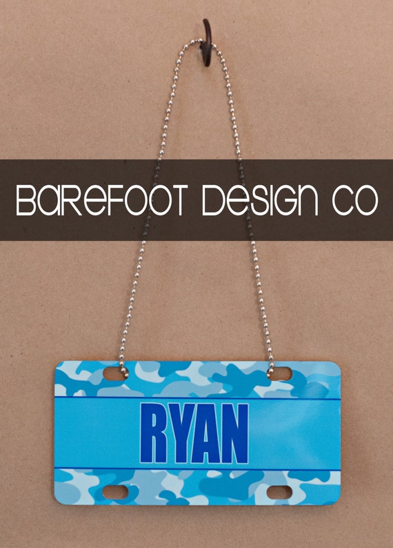 Personalized Mini license plate Kids door sign Bike license