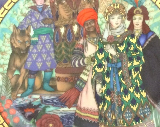Russian Fairy Tales Plate, Villeroy & Boch, The Firebird, Wedding of Tsarevna, Elena Fair, Heinrich Germany, Gift For Christmas, Home Decor
