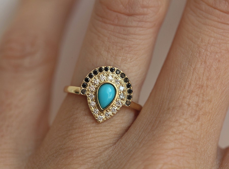 Womens turquoise engagement rings