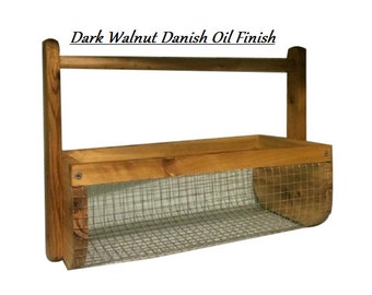 Egg Basket, Wire Egg Basket, Wood and Wire Basket, Harvest Basket, Farmers Market Basket, Reuseable Shopping Basket.