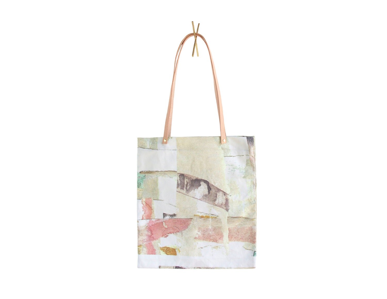 Canvas Duffle Bag With Leather Handles