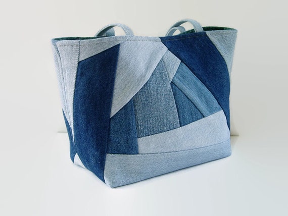 denim quilted bag