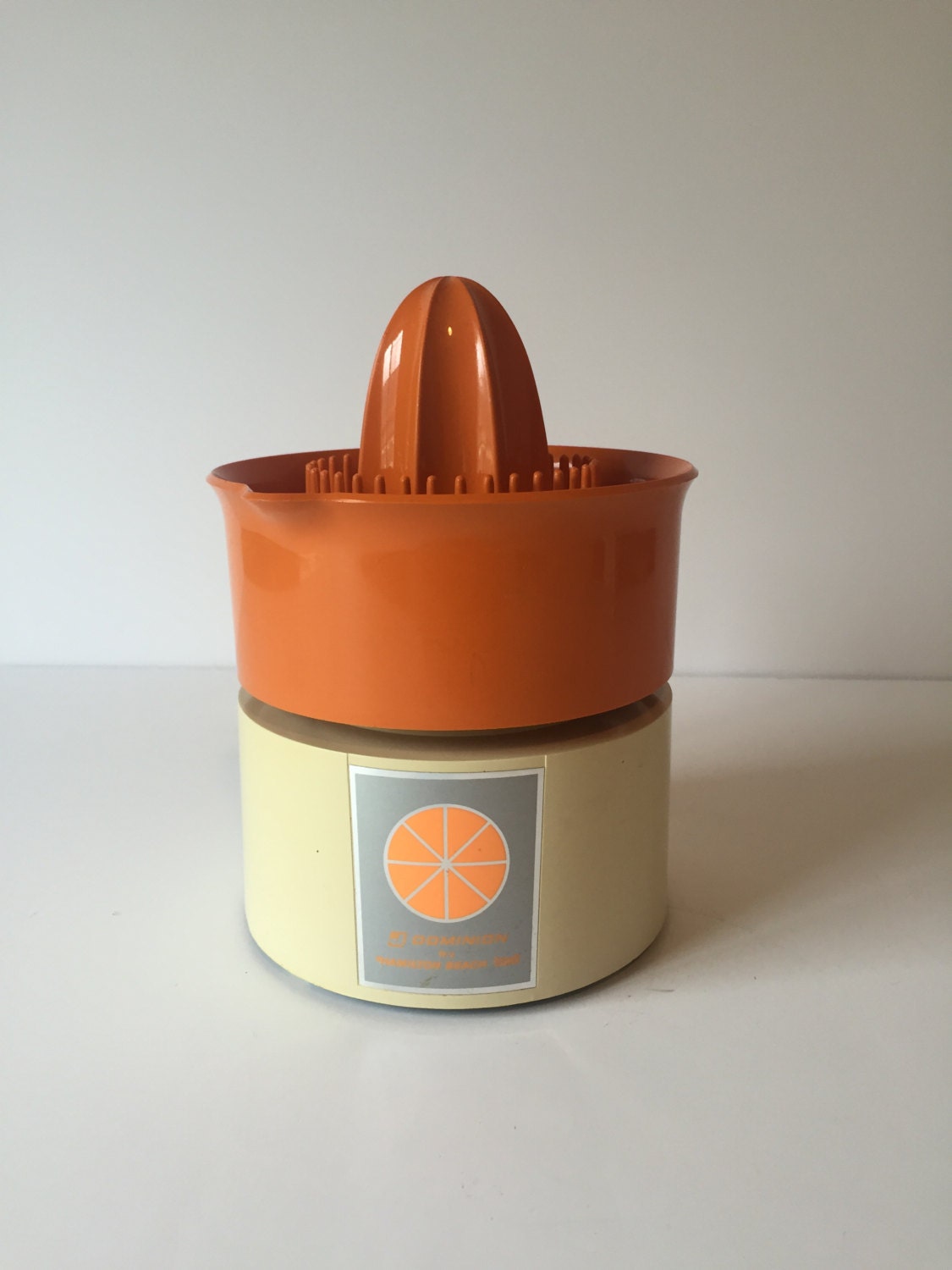 Vintage Electric Juicer Orange Dominion by GirlGoesVintage on Etsy