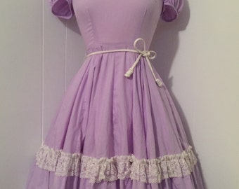 1950s Vintage Lavender Square Dance Dress