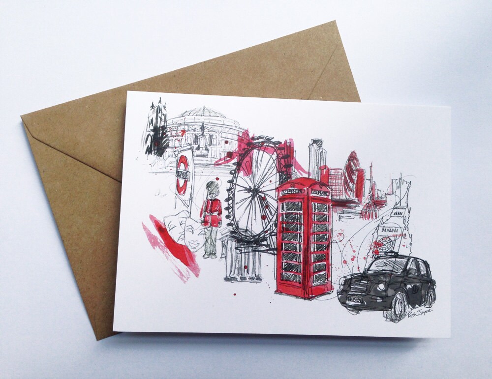 London Greetings Card // London Card // Birthday Card