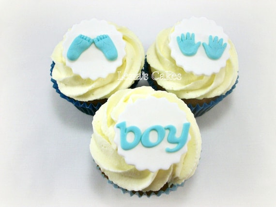 Baby Fondant Cupcake Edible Toppers Baby Feet Baby Hands