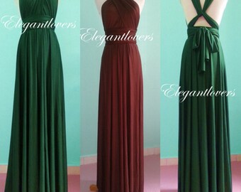 Infinity Dress Convertible Dress Wrap Dress Wedding Bridesmaid Evening Cocktail Party Maxi Elegant Prom Custom Made Plus Size Bridal Dresses