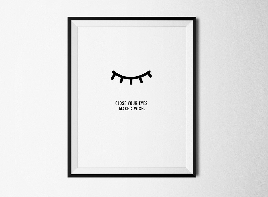 Make a wish print Wish print Wish printable Dream by ColourMoon