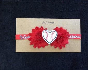 St. Louis Cardinals Baseball Inspired Headband - Cardinals Baby Girl - Cardinals Baby Gift - St. Louis Cardinals Baby, Cardinals Baby Shower