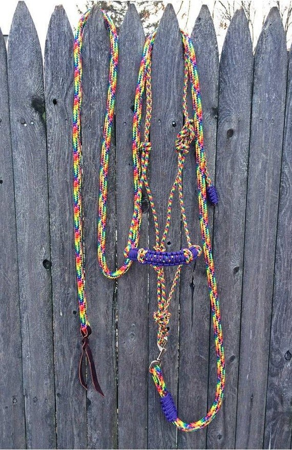 Custom Rope Halter & Lead Rope with Snap by CounterCanterDesigns