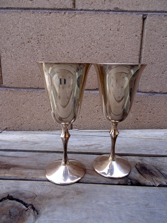 Vintage Kirk Silver Plate Wine Goblet Made in Spain