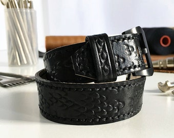 Leather apple watch band 38 mm women Apple watch strap 42 mm Double tour apple watch band Black leather double wrap band iWatch Hand stitch