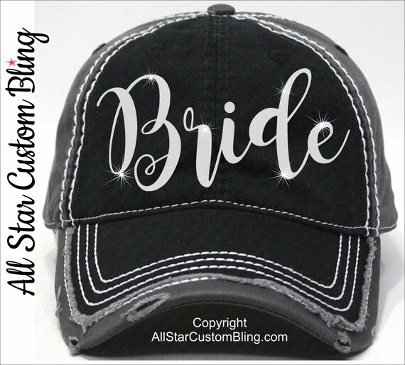 glitter bride hat
