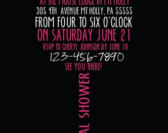 Wine Glass Bridal Shower Invitation