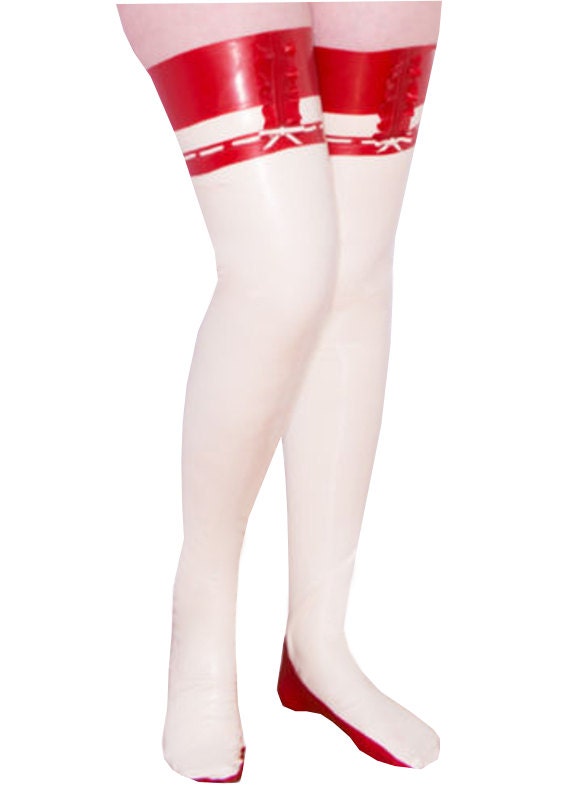 Stockings 'Cheerleader's Delight' Latex Rubber