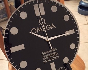 Omega Seamaster Dial Face Wall Clock, Wall Clock, Christmas Present, Game Room Clock, Man Cave Clock