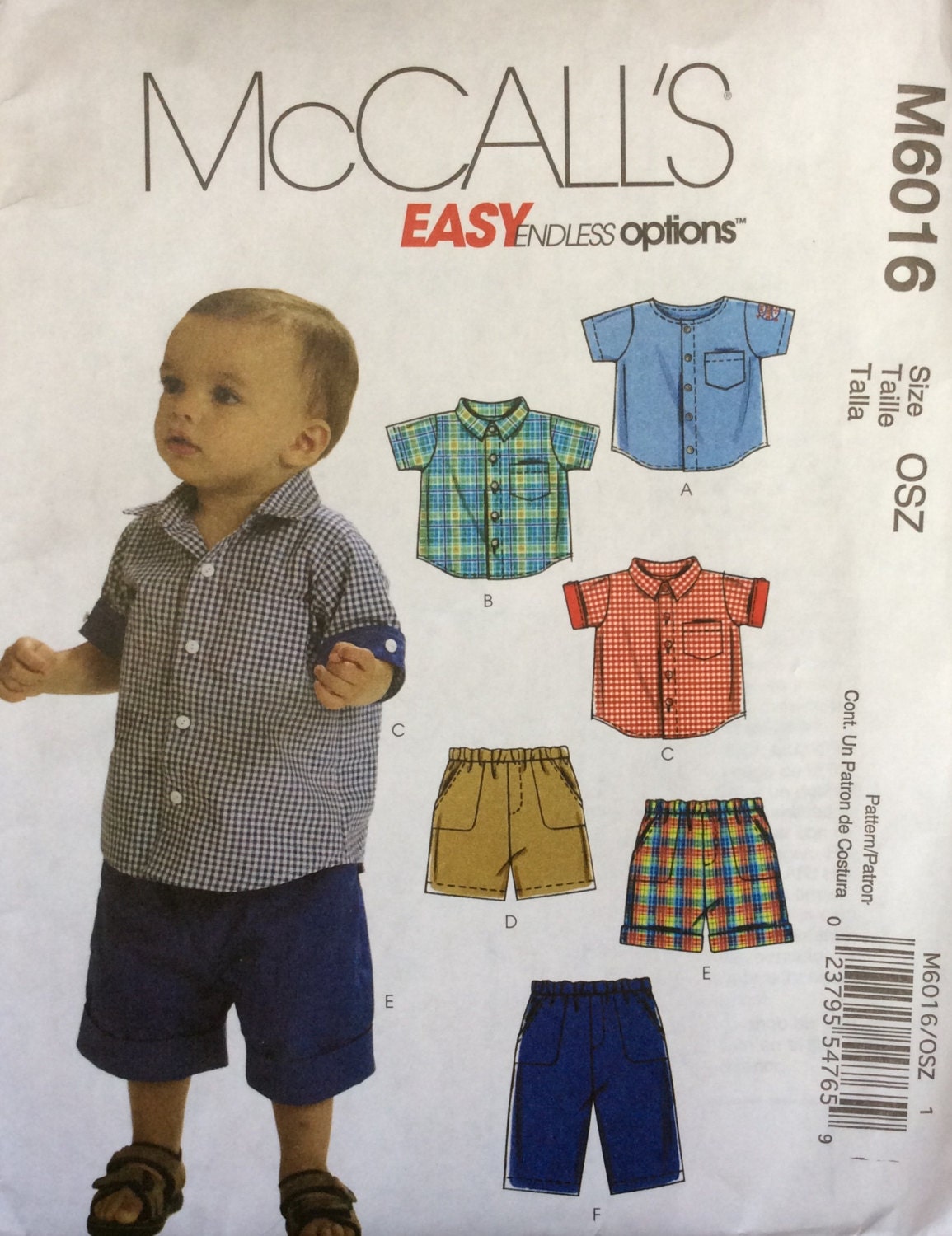 McCall's M6016 UNCUT Infant's Shirts Shorts and by Lonestarblondie