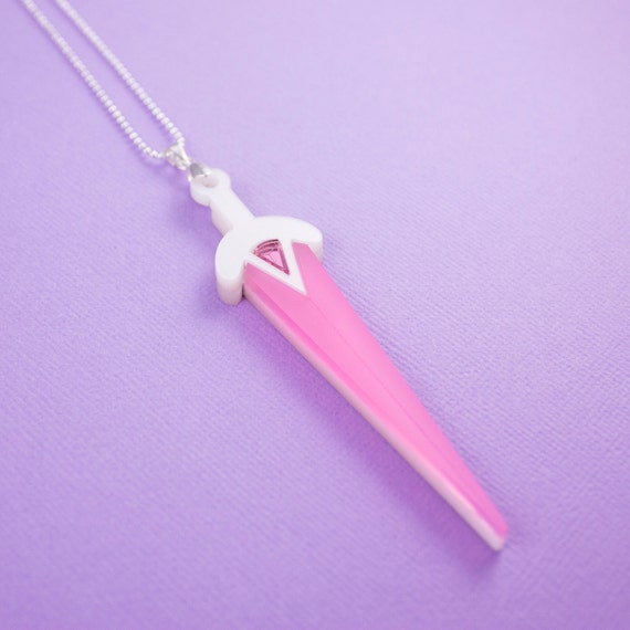 Bee and Puppycat Bee's Pink Crystal Sword Necklace