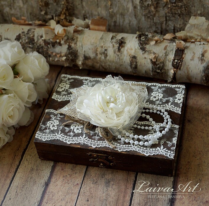 Wedding Ring Bearer Pillow Box Personalized Wedding Ring