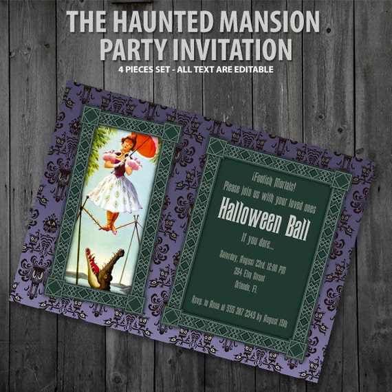 The Haunted Mansion Party Invitation