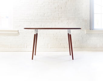 Sunny Side Up Oval Dining Table - Minimal Mid-Century Modern Table