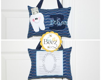 Tooth Fairy Pillow, Personalized Tooth Fairy Pillow, Boys Tooth Fairy Pillow, Tooth Fairy Pillow for Door