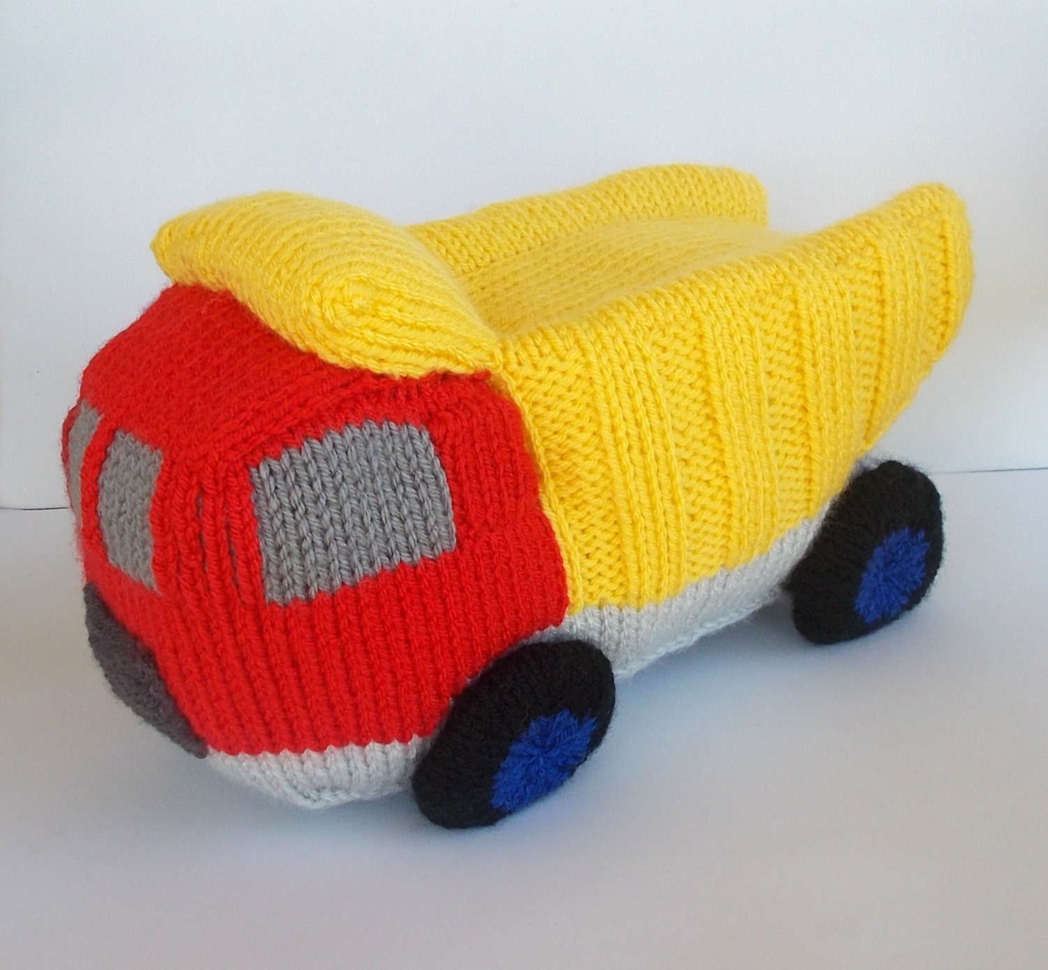 Large Dump Truck Knitted Soft Toy Construction Stuffed Toy