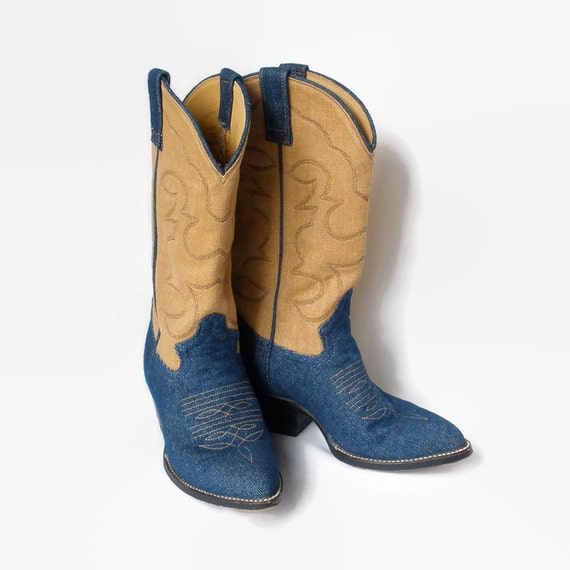 women's denim western boots