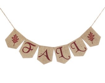 FALL BANNER Burlap Banner Custom Banners Welcome Sign Welcome Home Banners and Signs Welcome Fall Bunting Autumn Banner Fall Colors