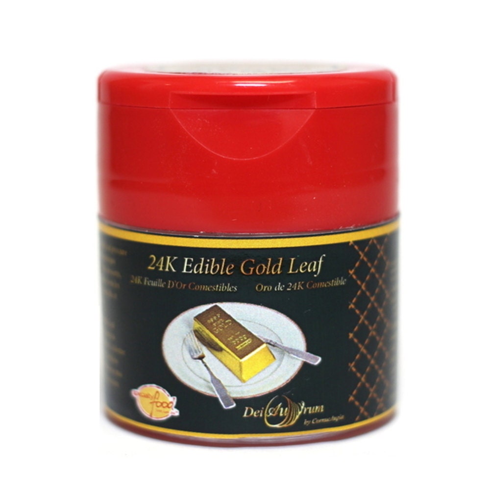 DeiAurum 24K Edible Gold Leaf Powder Shaker