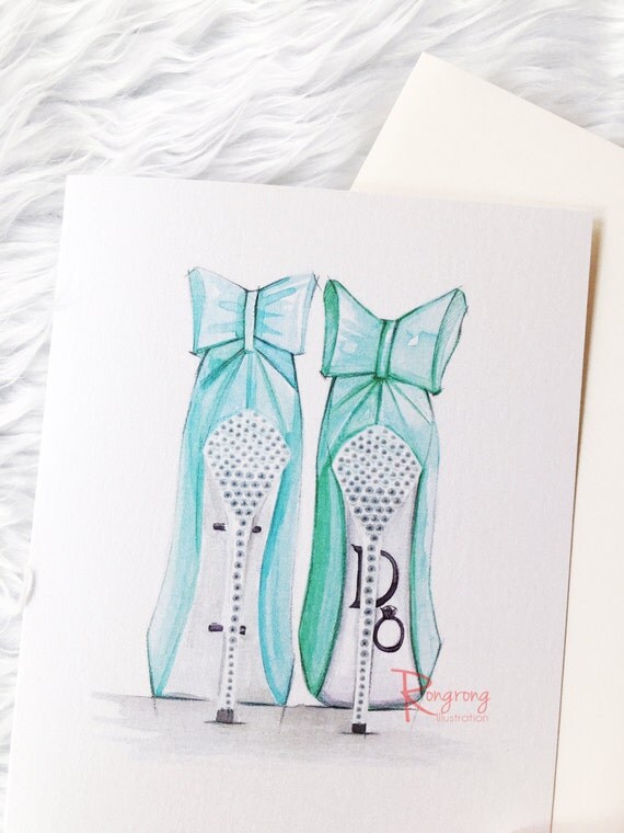 Tiffany blue Greeting cardsFashion cardsGreeting cards set