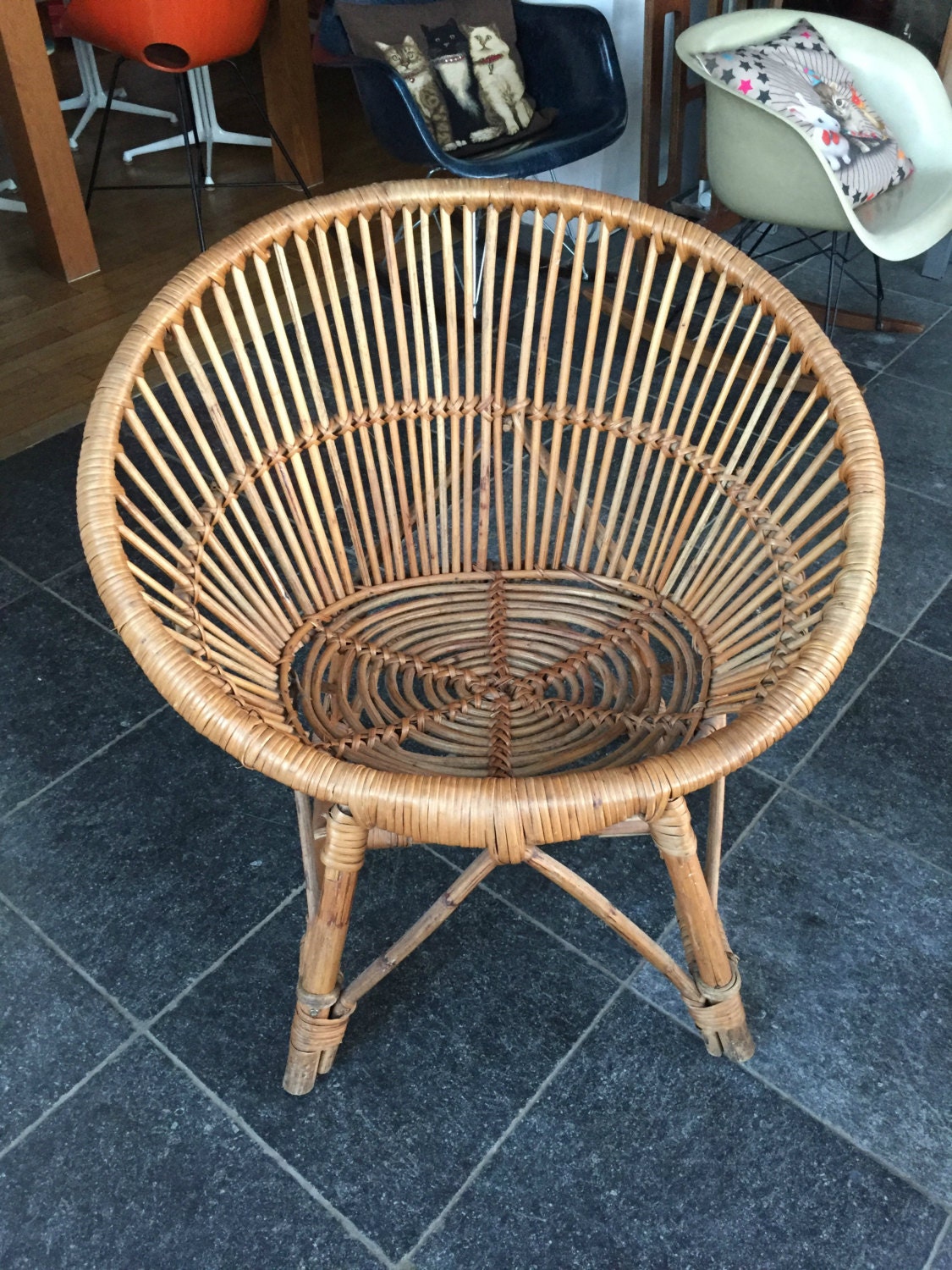 French rattan chair