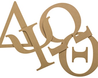 FREE SHIPPING - 12" Wooden Greek Alphabet Letters