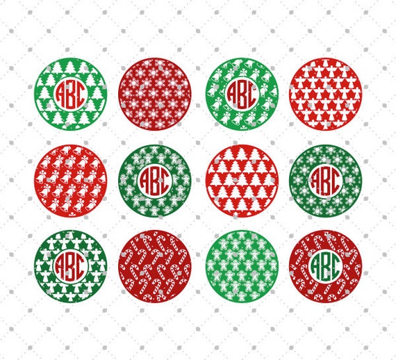 Download Christmas Pattern Ornaments SVG Cut Files Christmas Monogram