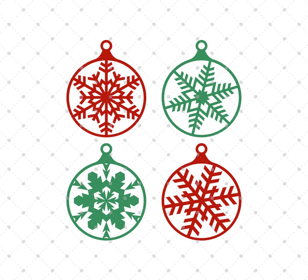 Download Christmas Snowflake Balls Ornaments Cut Files Christmas SVG