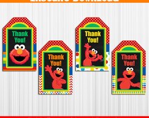 Unique elmo favor tag related items | Etsy