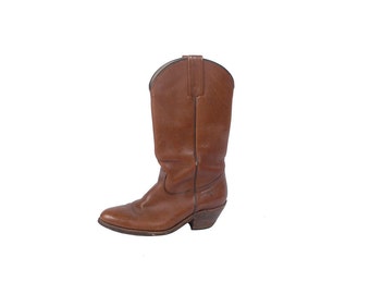 Vintage Frye Boots - 80s Frye Boots - Frey Western Boots - Frye Cowboy Boots - Mens Frye Boots - Brown Leather Boots - Boots 10 - Frye Boots