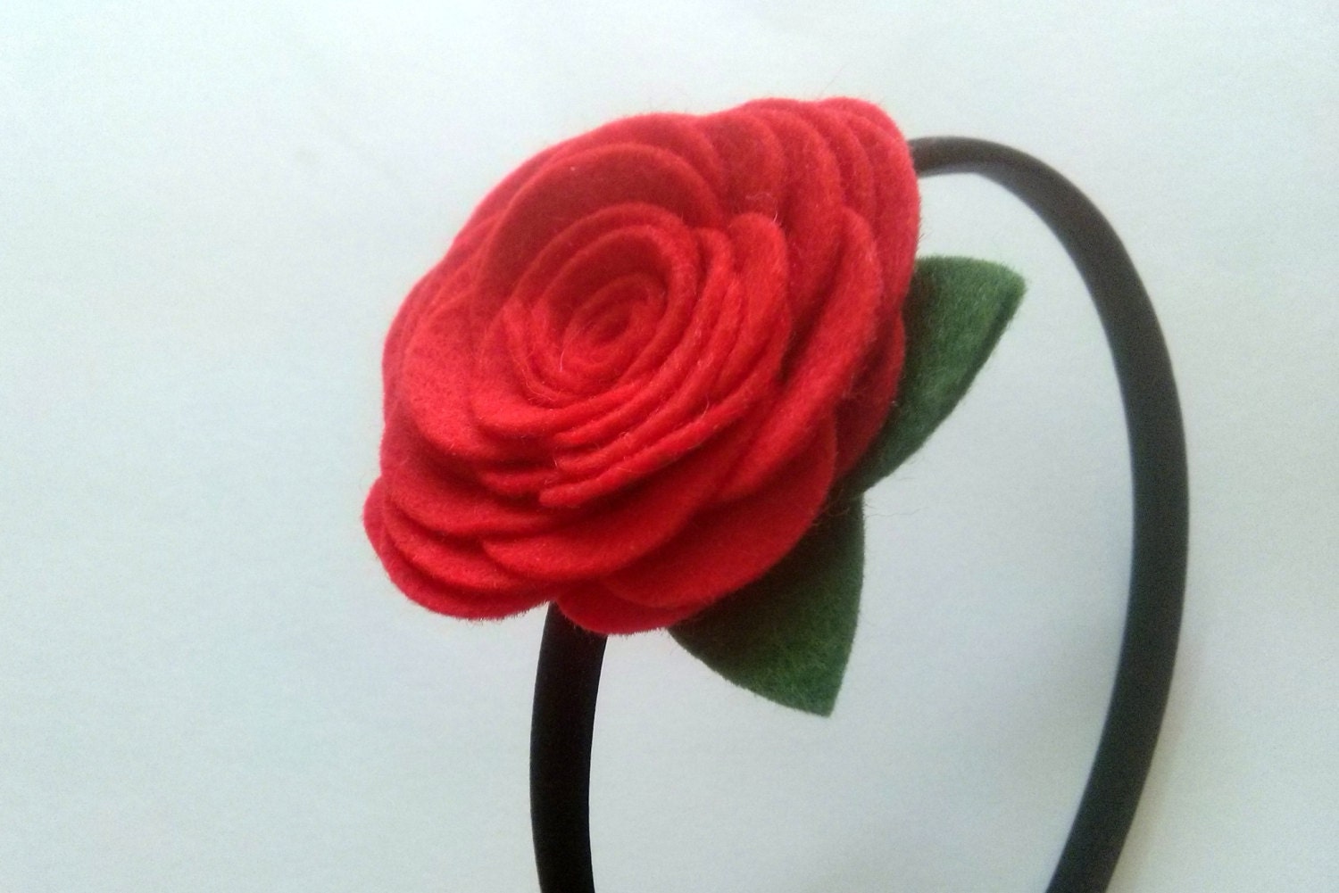 Red Rose headband Red flower headband Women hair accessory
