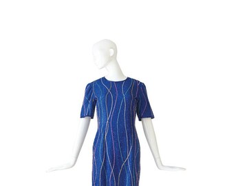 1980s Designer Dress • 80s Beaded Dress • Neiman Marcus • Small Medium S / M