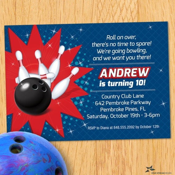 Kids Bowling Party Invitations 7