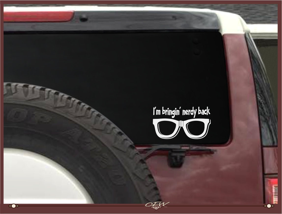 nerd car decal nerdy window sticker geekery merchandise
