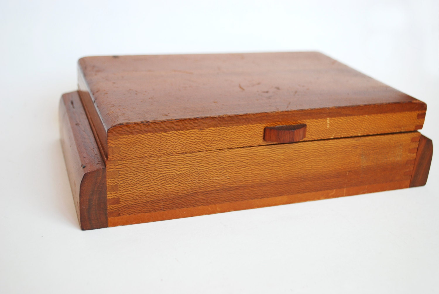 Vintage Art Deco Wooden Jewelry Box
