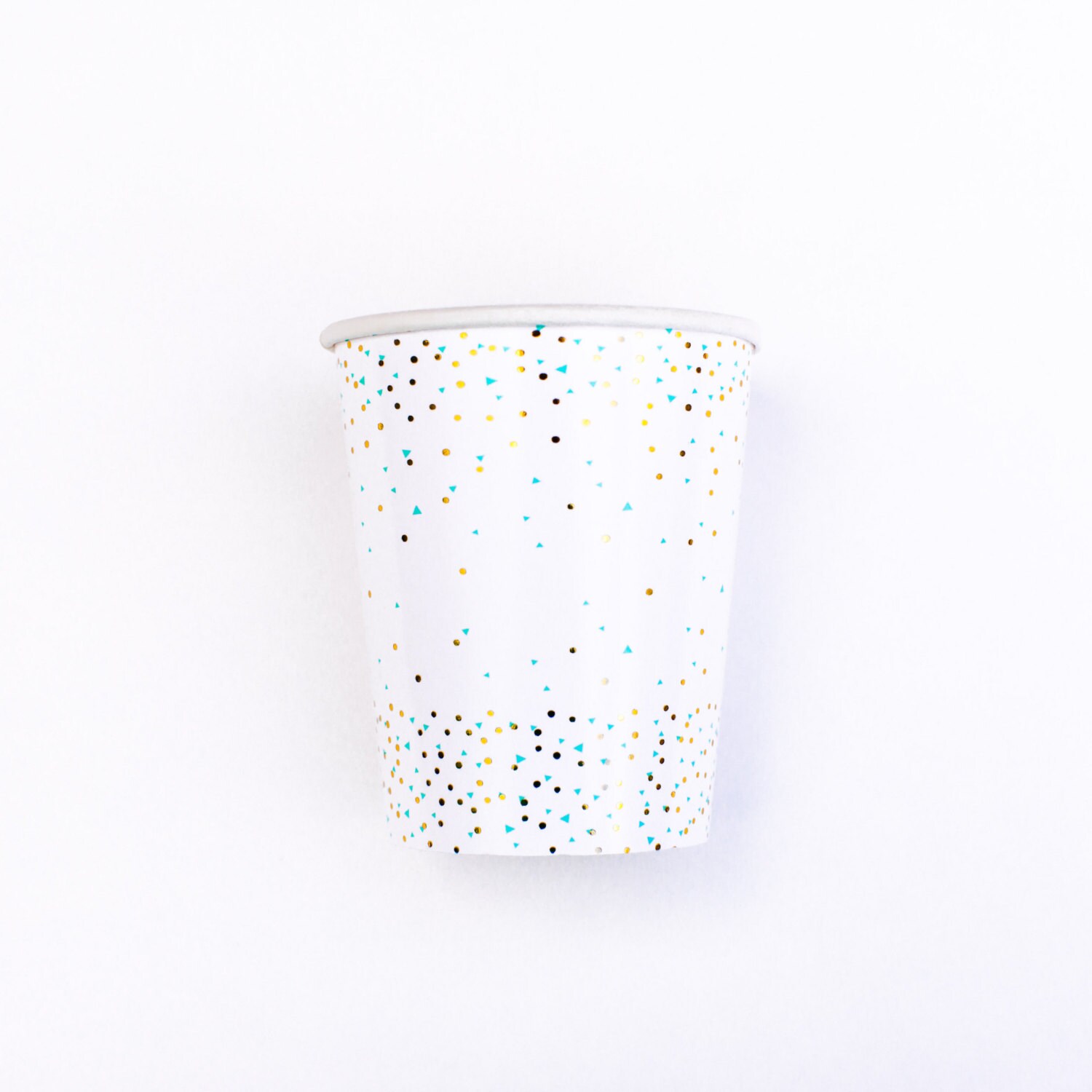 Paper Cups Mint Gold Cups Mint Green Party Cups metallic gold